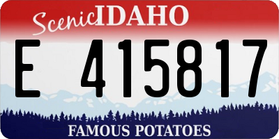 ID license plate E415817