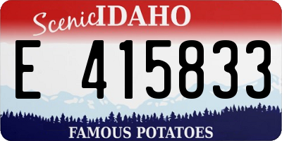 ID license plate E415833