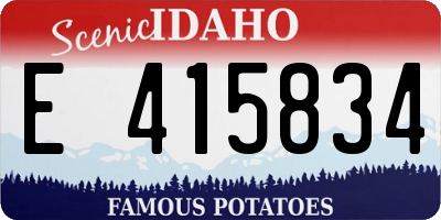 ID license plate E415834