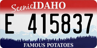ID license plate E415837