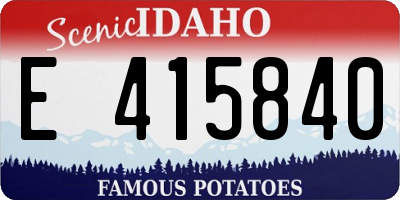 ID license plate E415840