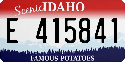 ID license plate E415841