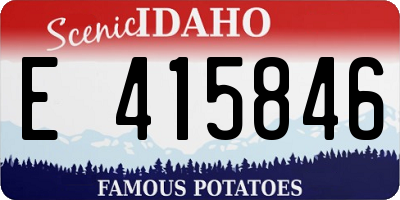 ID license plate E415846