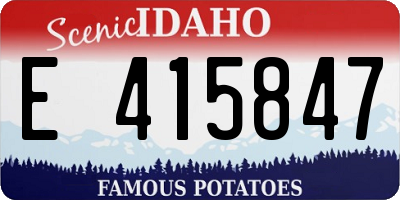 ID license plate E415847
