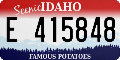 ID license plate E415848