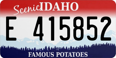 ID license plate E415852
