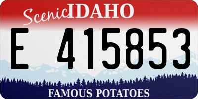 ID license plate E415853