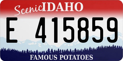 ID license plate E415859
