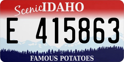 ID license plate E415863