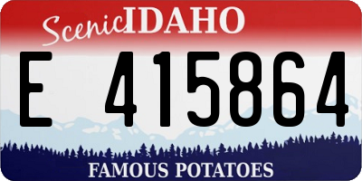 ID license plate E415864