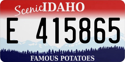 ID license plate E415865
