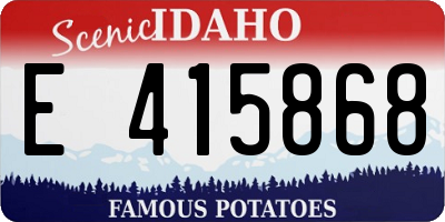 ID license plate E415868