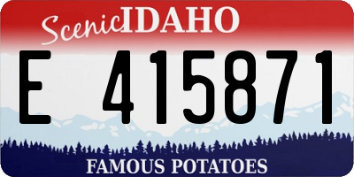ID license plate E415871