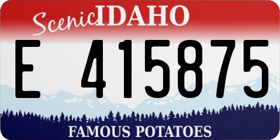 ID license plate E415875