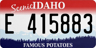 ID license plate E415883