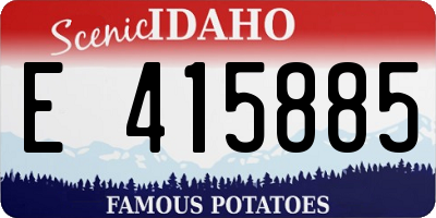ID license plate E415885