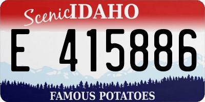 ID license plate E415886