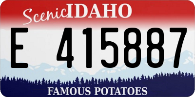 ID license plate E415887