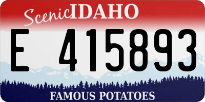 ID license plate E415893