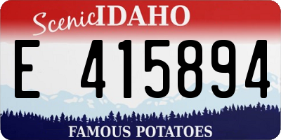 ID license plate E415894