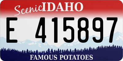 ID license plate E415897