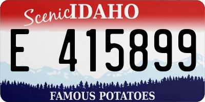 ID license plate E415899