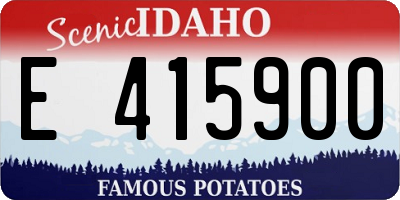 ID license plate E415900