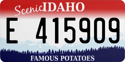 ID license plate E415909