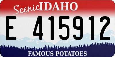 ID license plate E415912