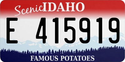 ID license plate E415919