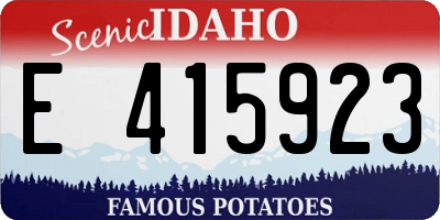 ID license plate E415923