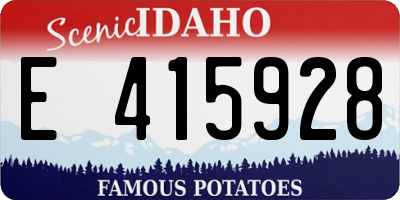 ID license plate E415928