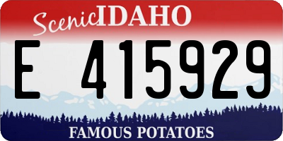 ID license plate E415929