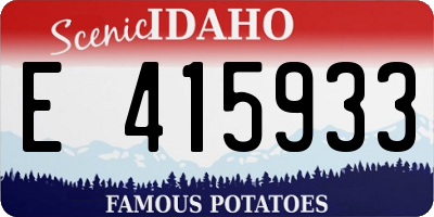 ID license plate E415933