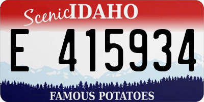 ID license plate E415934