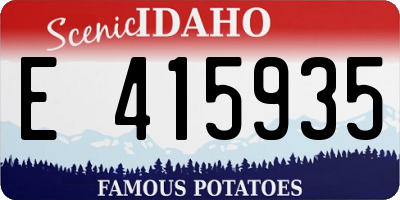 ID license plate E415935
