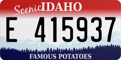 ID license plate E415937
