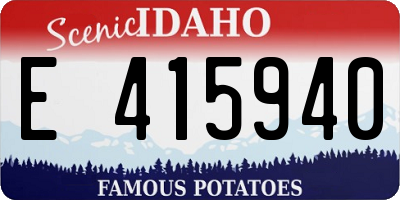 ID license plate E415940