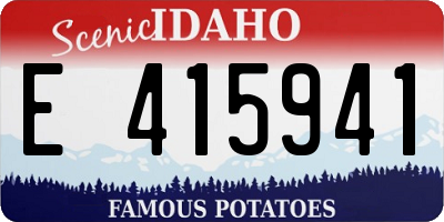 ID license plate E415941