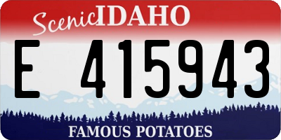ID license plate E415943