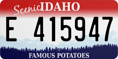 ID license plate E415947
