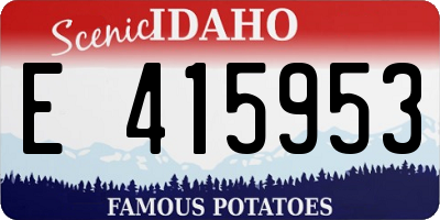ID license plate E415953