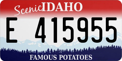 ID license plate E415955