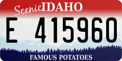 ID license plate E415960