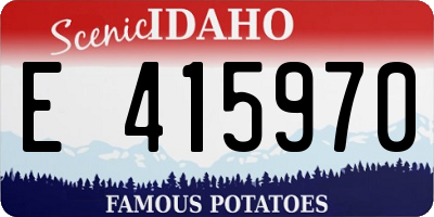 ID license plate E415970