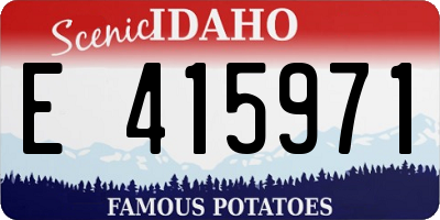 ID license plate E415971