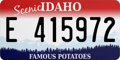 ID license plate E415972