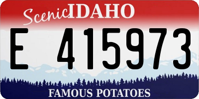 ID license plate E415973