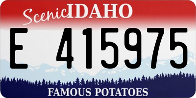 ID license plate E415975