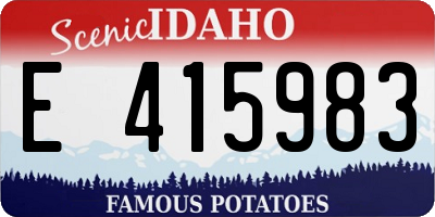 ID license plate E415983